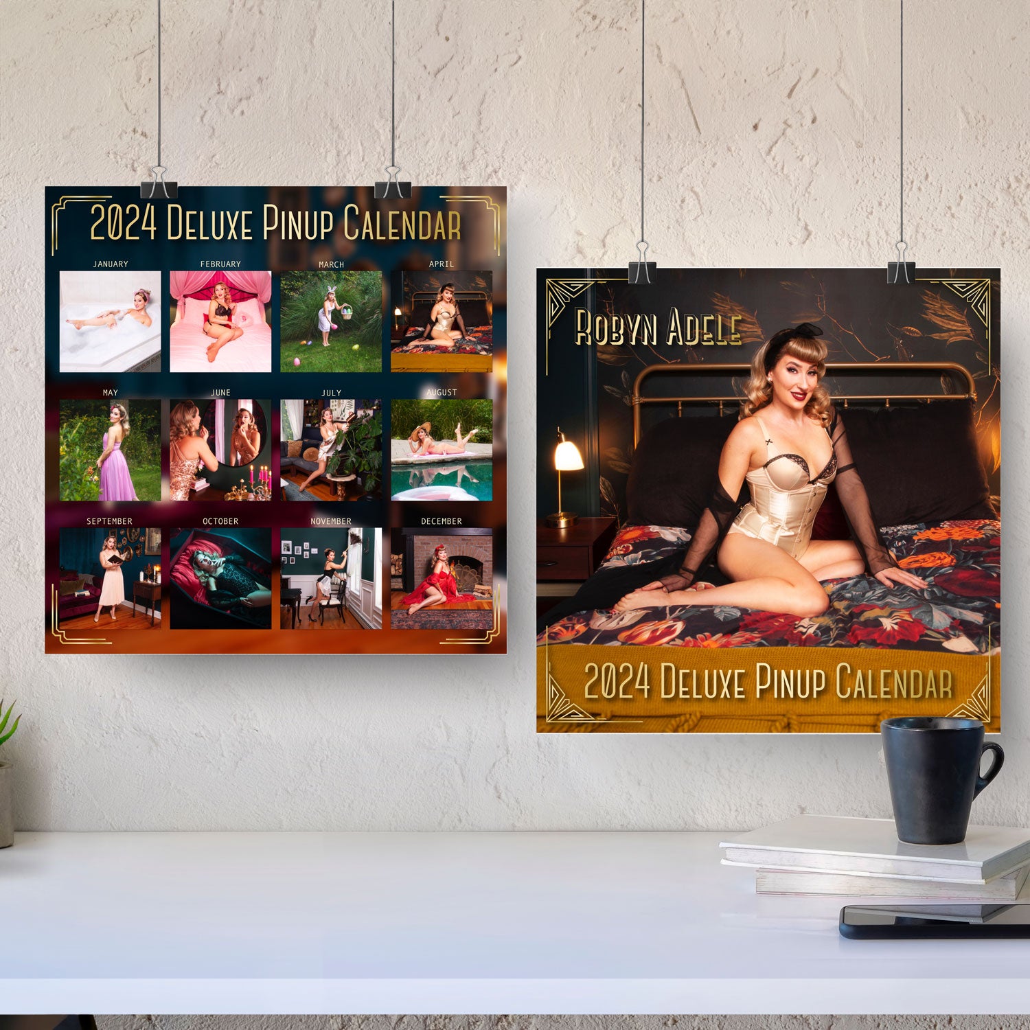 2024 DELUXE PINUP CALENDAR   Calendar Mock 2024 