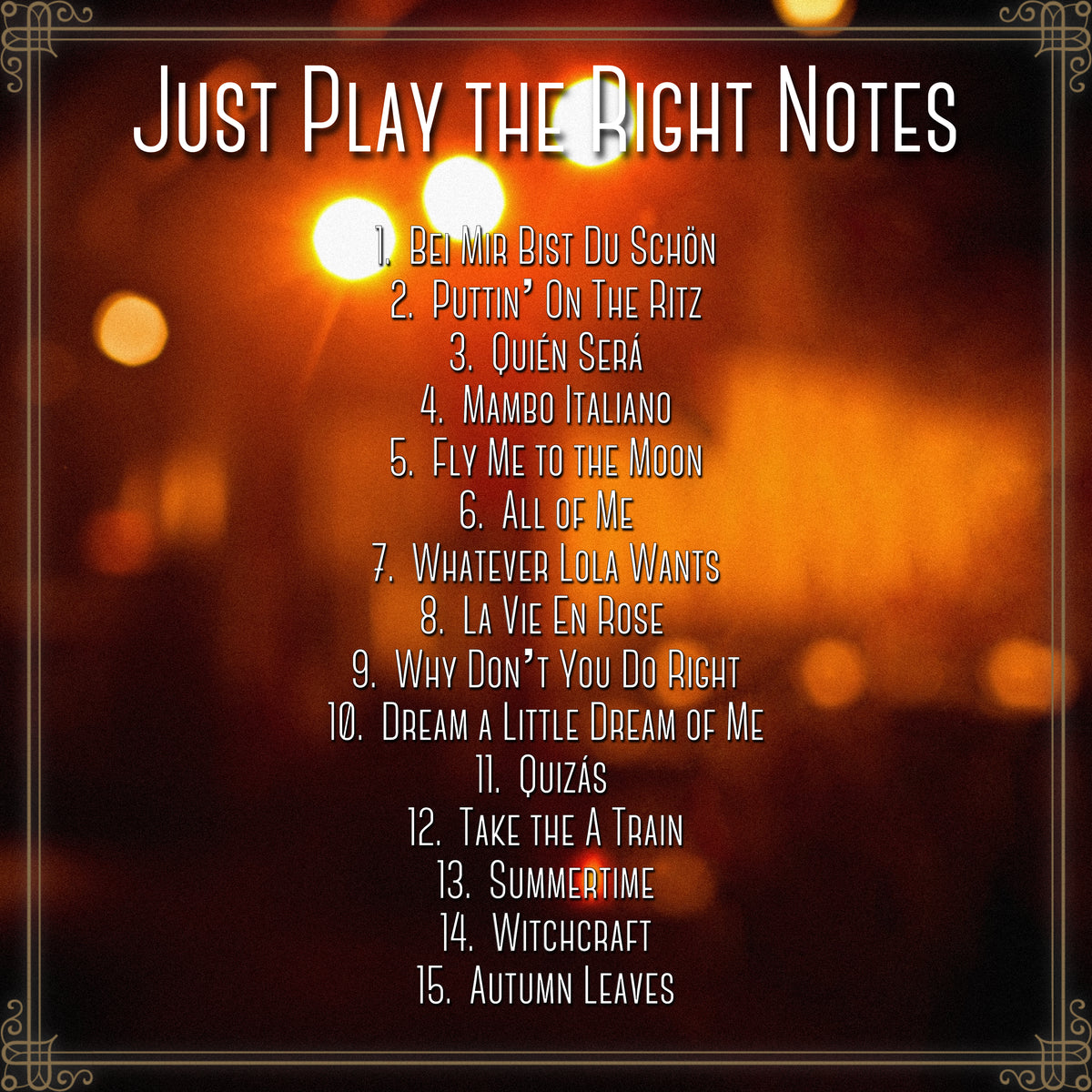 Song Note Cd Just Play the Right Notes - CD